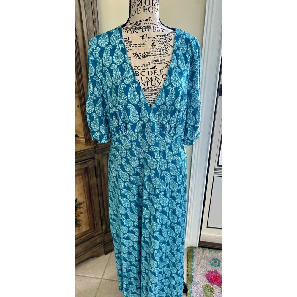 Boden Paisley Short Sleeve Jersey Dress NWT - Picture 12 of 13
